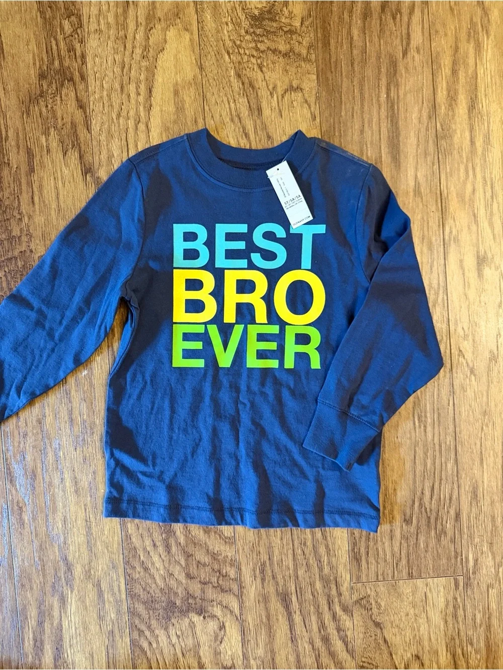 Old Navy Navy Long Sleeve Tee with Bright 'BEST BRO EVER' Graphic